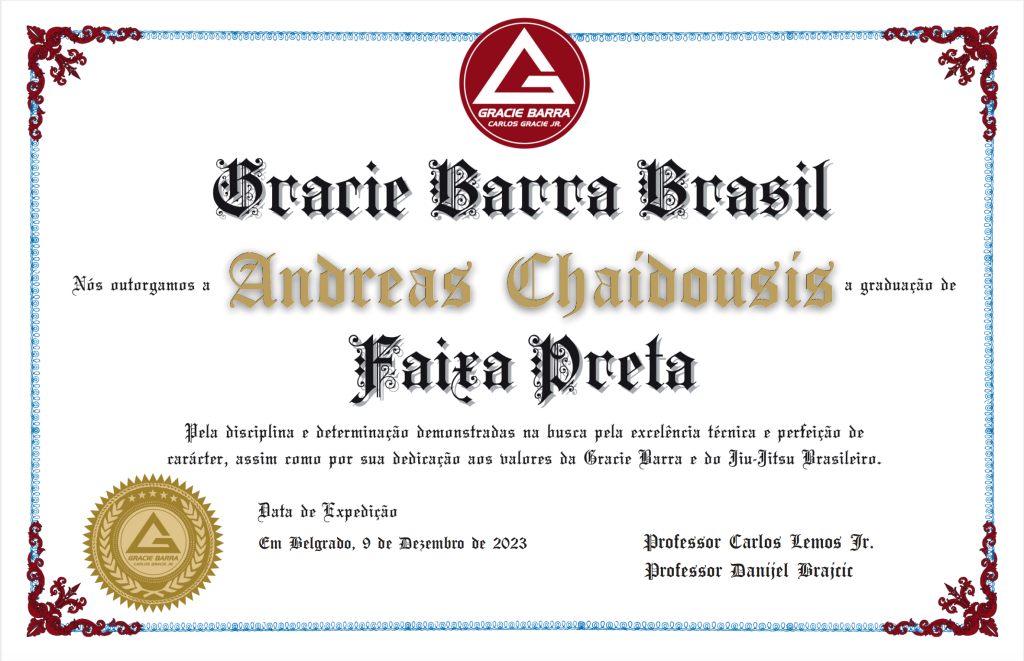 andreas chaidousis faixa preta certificate